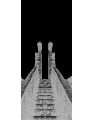 Ganzglastür Treppe Gelasert Auf Grauglas