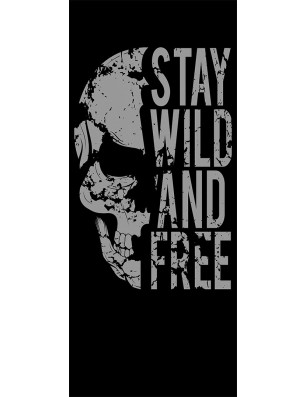 Ganzglastür Wild and Free Gelasert Auf Grauglas