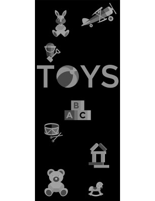 Ganzglastür Toys Gelasert Auf Grauglas
