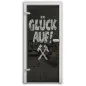 Ganzglastür Glück Auf Gelasert Auf Grauglas Ganzglastür Glück Auf Gelasert Auf Grauglas