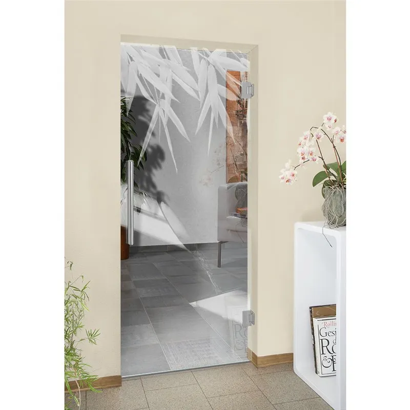 Pendeltür Wellness 3 Gelasert Auf Klarglas Pendeltür Wellness 3 Gelasert Auf Klarglas