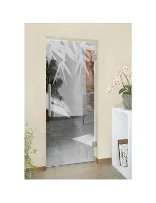 Pendeltür Wellness 3 Gelasert Auf Klarglas