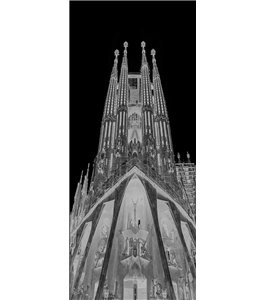 Pendeltür Barcelona Gelasert Auf Klarglas