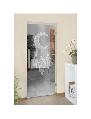Pendeltür Dreamcatcher Gelasert Auf Klarglas