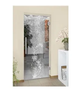 Pendeltür Wasser Gelasert Auf Klarglas