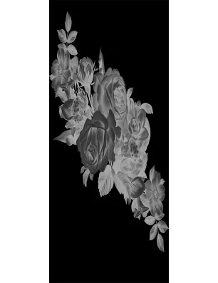 Pendeltür Rose Gelasert Auf Klarglas