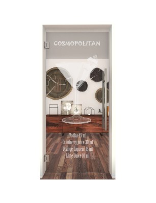 Pendeltür Cosmopolitan Gelasert Auf Klarglas
