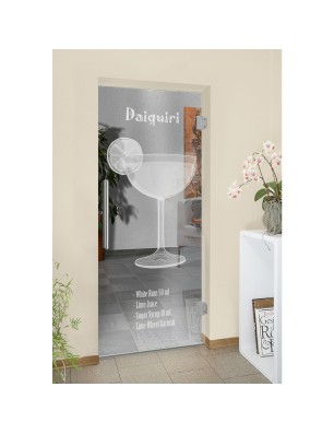 Pendeltür Daiquiri Gelasert Auf Klarglas