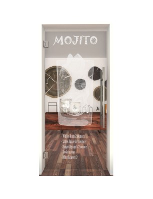 Pendeltür Mojito Gelasert Auf Klarglas