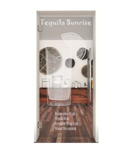 Pendeltür Tequila Sunrise Gelasert Auf Klarglas