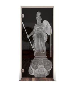 Pendeltür Athena Gelasert Auf Grauglas