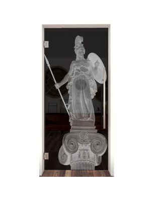 Pendeltür Athena Gelasert Auf Grauglas