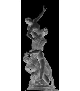 Pendeltür Michelangelo Gelasert Auf Grauglas
