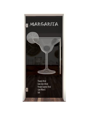 Pendeltür Margarita Gelasert Auf Grauglas