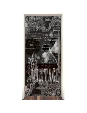 Pendeltür Vintage Gelasert Auf Grauglas