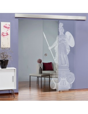 Glasschiebetür ECO-LINE Athena Gelasert Auf Klarglas