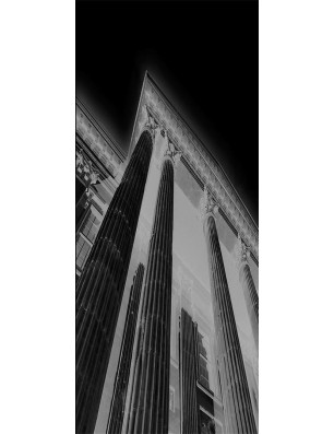 Glasschiebetür ECO-LINE Bank Gelasert Auf Klarglas