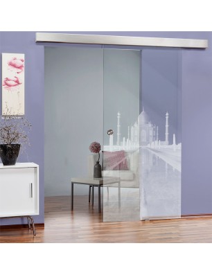 Glasschiebetür ECO-LINE Tac Mahal Gelasert Auf Klarglas