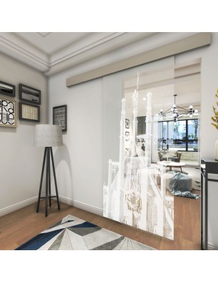 Glasschiebetür ECO-LINE München Gelasert Auf Klarglas