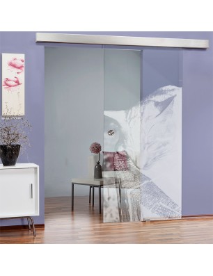 Glasschiebetür ECO-LINE Dreaming Kitty Gelasert Auf Klarglas