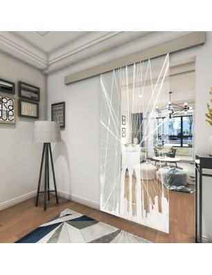 Glasschiebetür ECO-LINE Brooklyn Gelasert Auf Klarglas