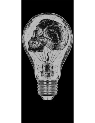 Glasschiebetür ECO-LINE Skull Gelasert Auf Klarglas