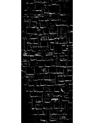 Glasschiebetür ECO-LINE Steinwand Gelasert Auf Klarglas