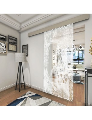 Glasschiebetür ECO-LINE Vintage flowers Gelasert Auf Klarglas