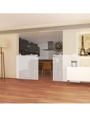 Glasschiebetür ECO-LINE Sichtschutz Gelasert Auf Klarglas