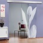 Glasschiebetür ECO-LINE Tulpe Gelasert Auf Klarglas Glasschiebetür ECO-LINE Tulpe Gelasert Auf Klarglas