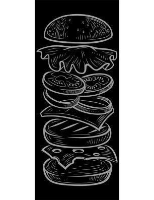 Glasschiebetür ECO-LINE Hamburger Gelasert Auf Grauglas