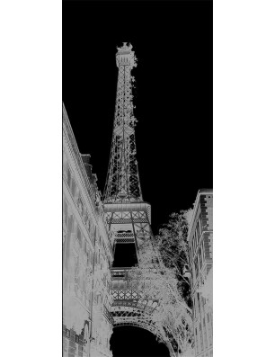Glasschiebetür ECO-LINE Eifelturm 4 Gelasert Auf Grauglas