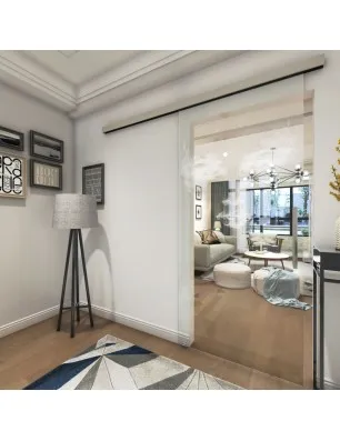 Glasschiebetür SLIM-LINE Angel Eyes Gelasert Auf Klarglas