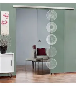 Glasschiebetür SLIM-LINE Fruits Gelasert Auf Klarglas