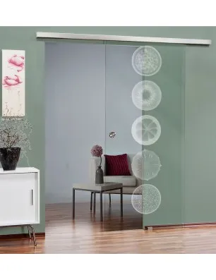 Glasschiebetür SLIM-LINE Fruits Gelasert Auf Klarglas