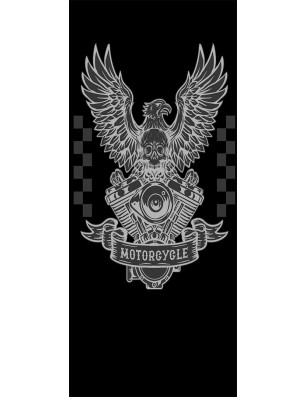 Glasschiebetür SLIM-LINE Biker Gelasert Auf Klarglas