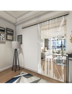 Glasschiebetür SLIM-LINE Brooklyn Gelasert Auf Klarglas
