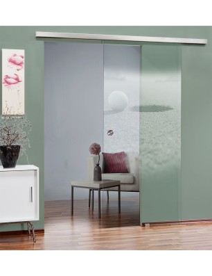 Glasschiebetür SLIM-LINE Golf Gelasert Auf Klarglas