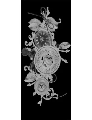 Glasschiebetür SLIM-LINE Time Gelasert Auf Klarglas