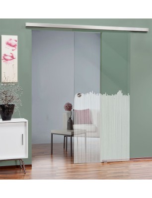 Glasschiebetür SLIM-LINE Sichtschutz Gelasert Auf Klarglas