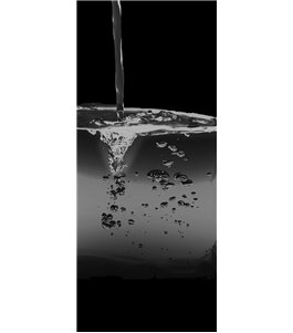 Glasschiebetür SLIM-LINE Wasser 2 Gelasert Auf Klarglas