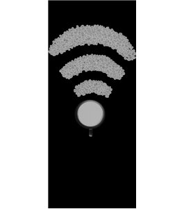 Glasschiebetür SLIM-LINE Kaffee - Wifi Gelasert Auf Grauglas
