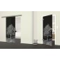 Glasschiebetür SLIM-LINE Baum Gelasert Auf Grauglas Glasschiebetür SLIM-LINE Baum Gelasert Auf Grauglas