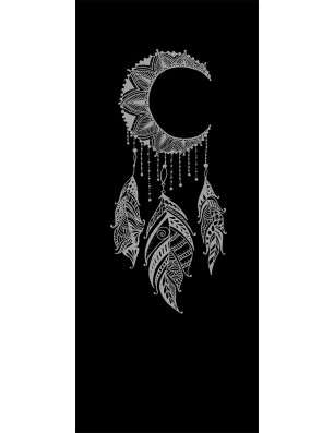 Glasschiebetür SLIM-LINE Dreamcatcher Gelasert Auf Grauglas