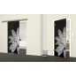 Glasschiebetür SLIM-LINE Blume 2 Gelasert Auf Grauglas Glasschiebetür SLIM-LINE Blume 2 Gelasert Auf Grauglas