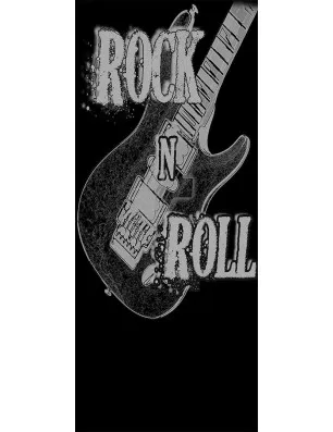 Glasschiebetür SLIM-LINE Guitar Gelasert Auf Grauglas