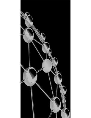 Glasschiebetür SLIM-LINE Network Gelasert Auf Grauglas