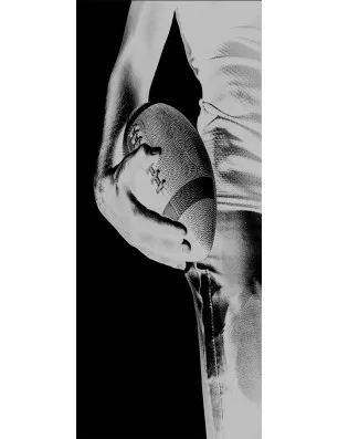 Glasschiebetür SLIM-LINE American Footbal Gelasert Auf Grauglas