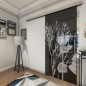 Glasschiebetür SLIM-LINE Blume 7 Gelasert Auf Grauglas Glasschiebetür SLIM-LINE Blume 7 Gelasert Auf Grauglas