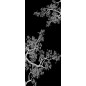 Glasschiebetür SLIM-LINE Japan Garden Gelasert Auf Grauglas Glasschiebetür SLIM-LINE Japan Garden Gelasert Auf Grauglas